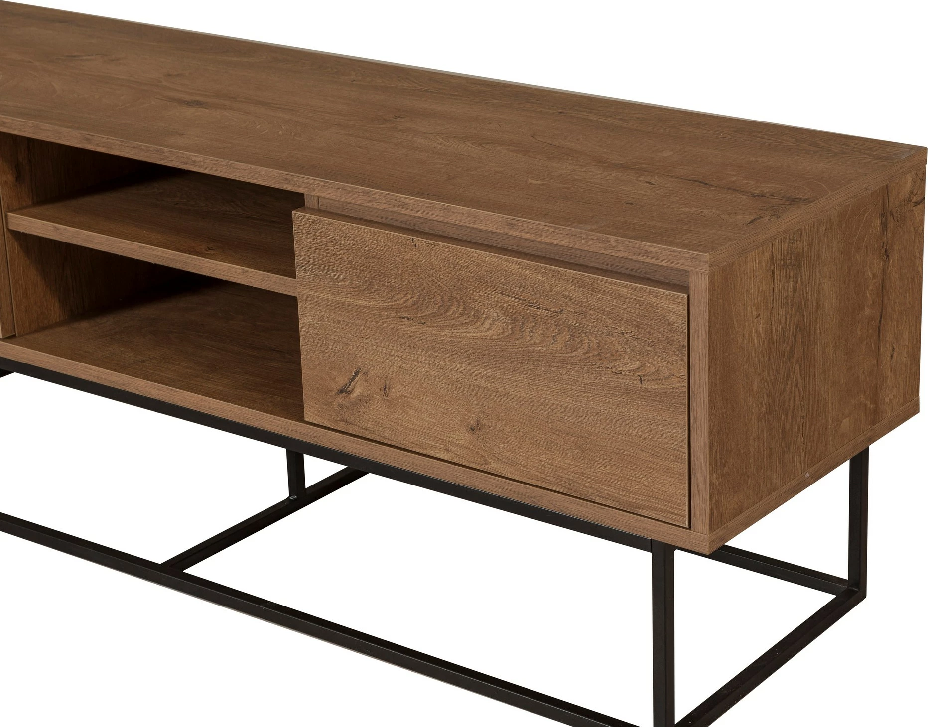 Set mobiljesh për dhomë dite Skye Decor, Laxus Takım 2, ngjyrë arrë dhe e zezë