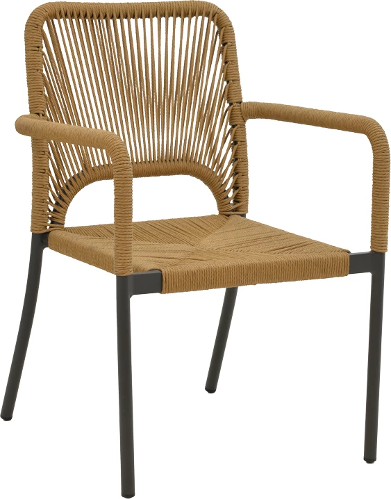 Tavolinë me karrige Nares-Norture set prej 5 alumini dhe dru i përpunuar ngjyrë natyrale 180x90x72.5cm