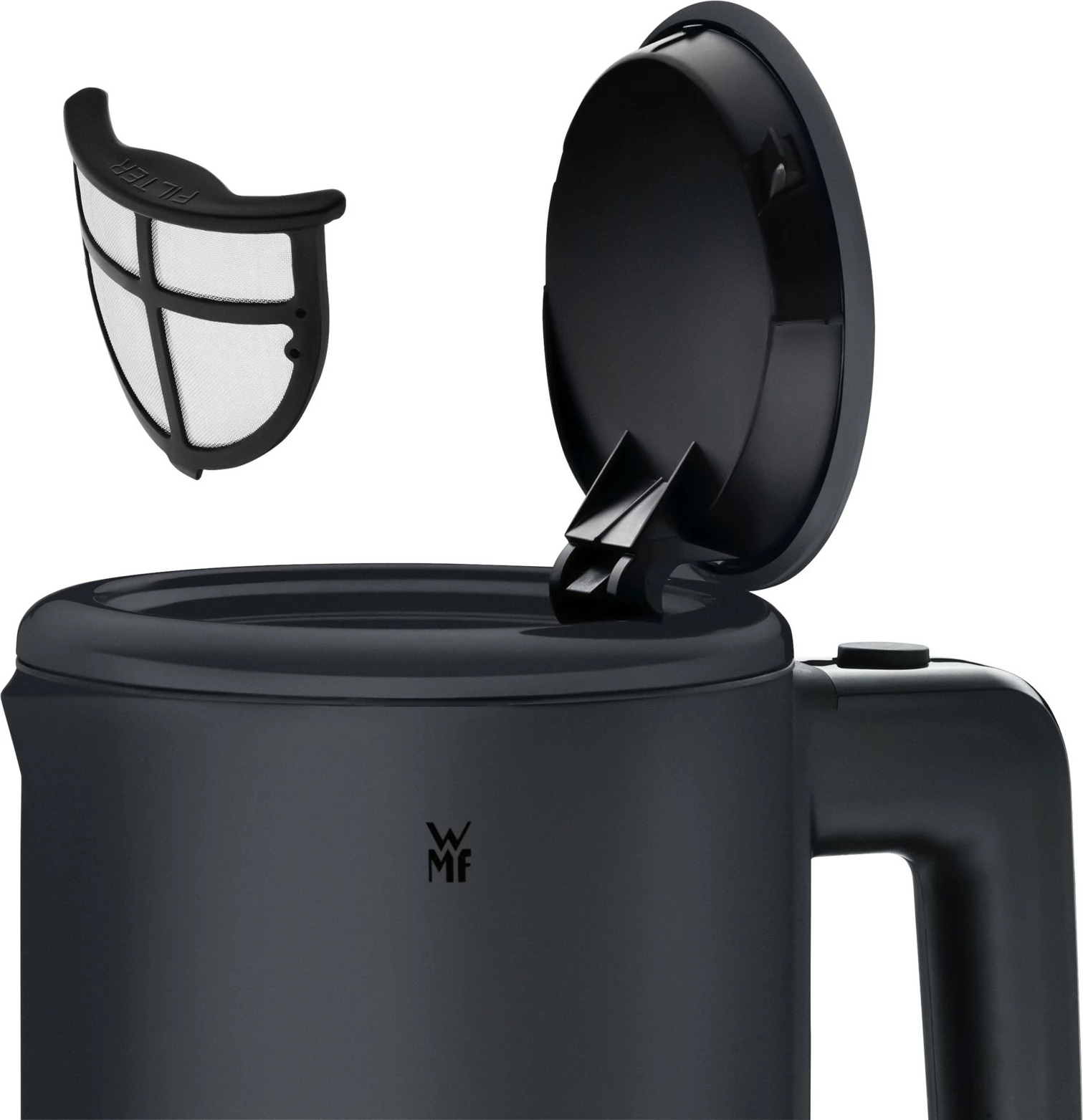 Çajnik elektrik WMF KITCHENminis 0413140071, 0.8 L, 1800 W, i zi, çelik inox