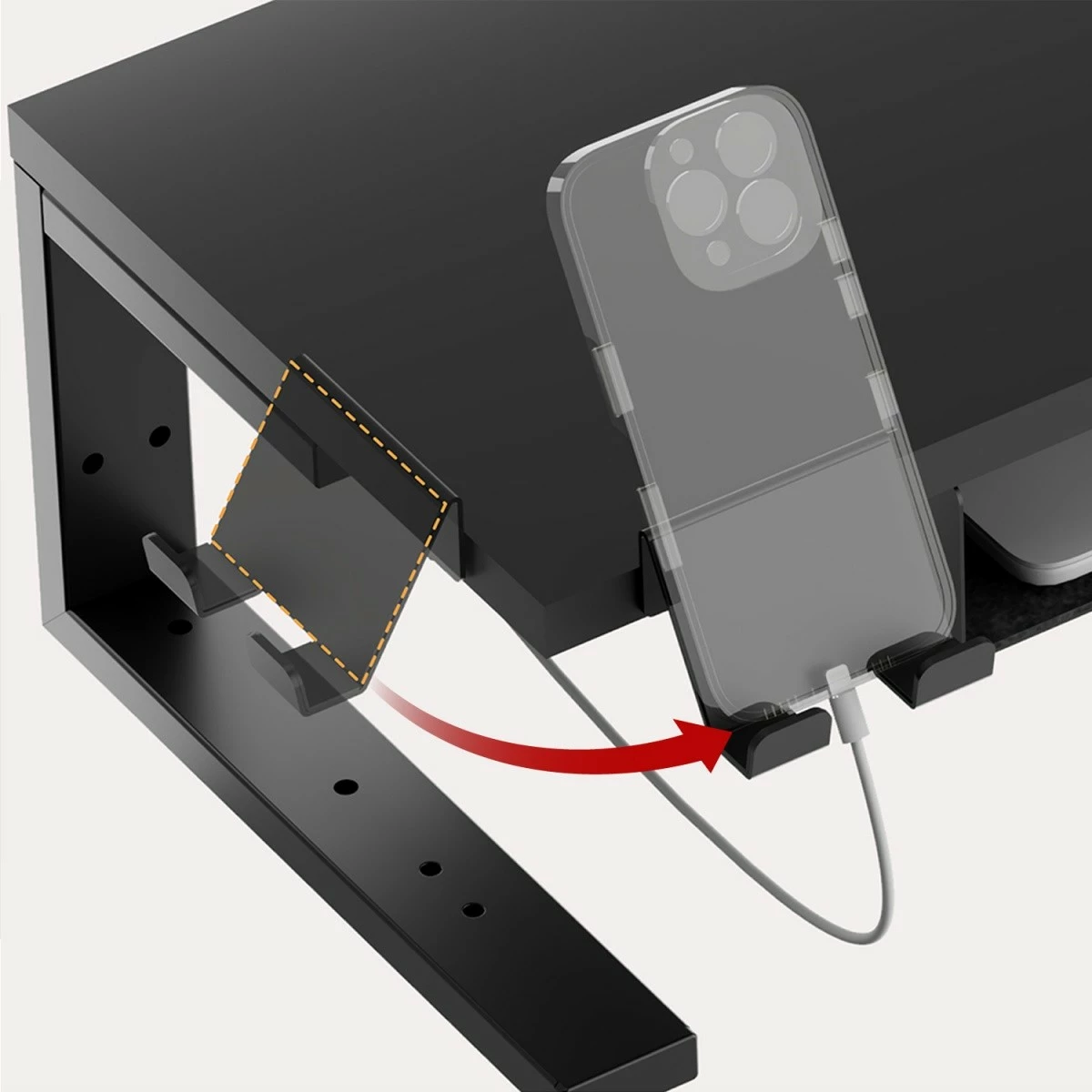 Mbajtëse laptopi Ergo Office ER-303 B, për tavolinë, e zezë