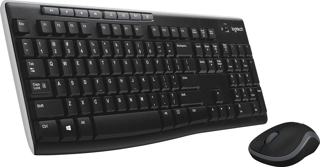 Set tastierë dhe maus wireless Logitech MK270, i zi