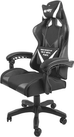 Karrige gaming Fury Avenger L, NFF-1711, lëkurë ekologjike dhe poliestër, e zezë/e bardhë