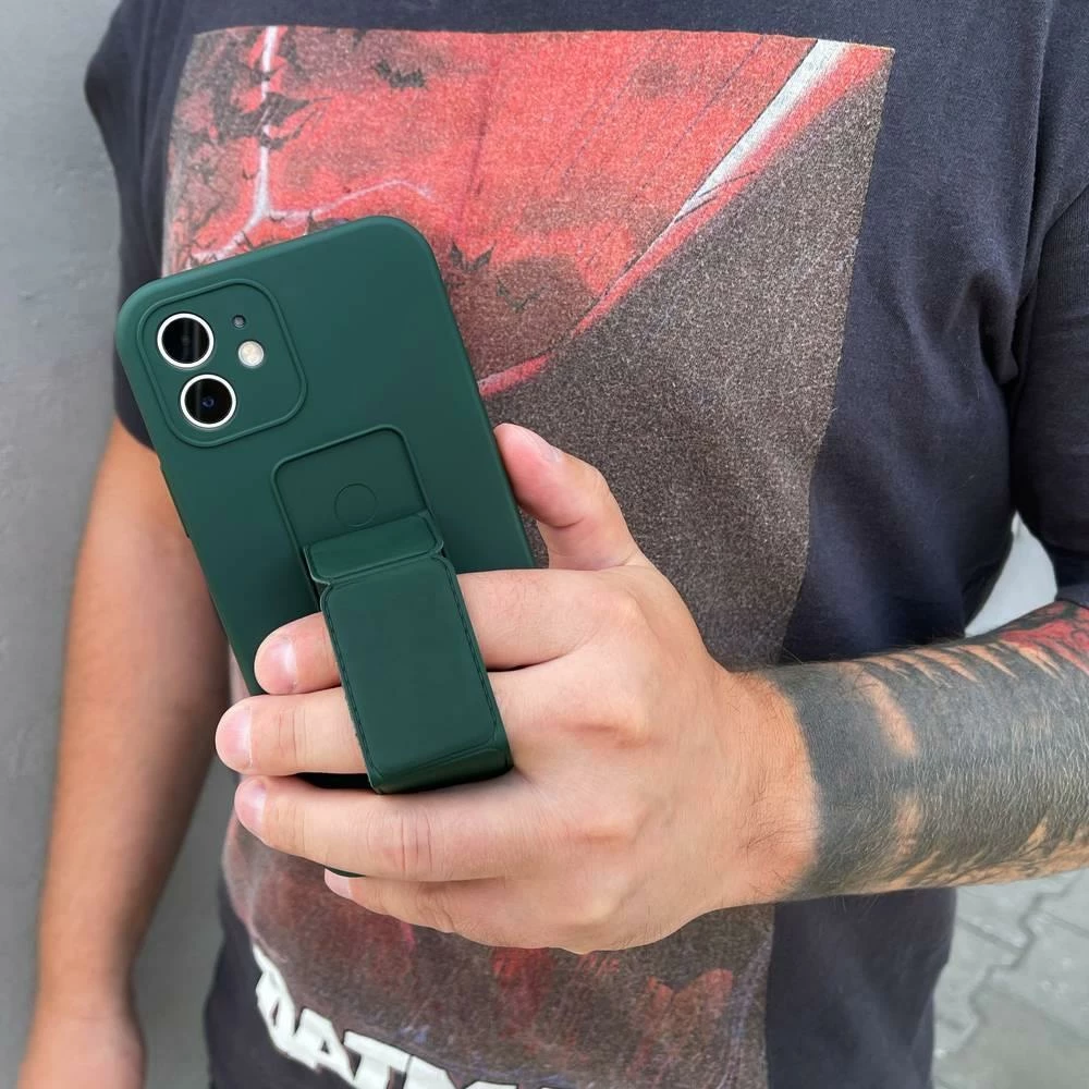Mbështjellës Wozinsky Kickstand Case për Xiaomi Redmi Note 11/11S, silikon, i zi