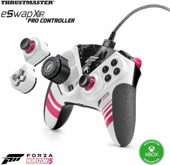 Kontroller gaming Thrustmaster eSwap XR Pro Controller Forza Horizon 5 Edition, modul timoni Racing Wheel, për Xbox Series X|S/Xbox One/PC, bardhë/rozë