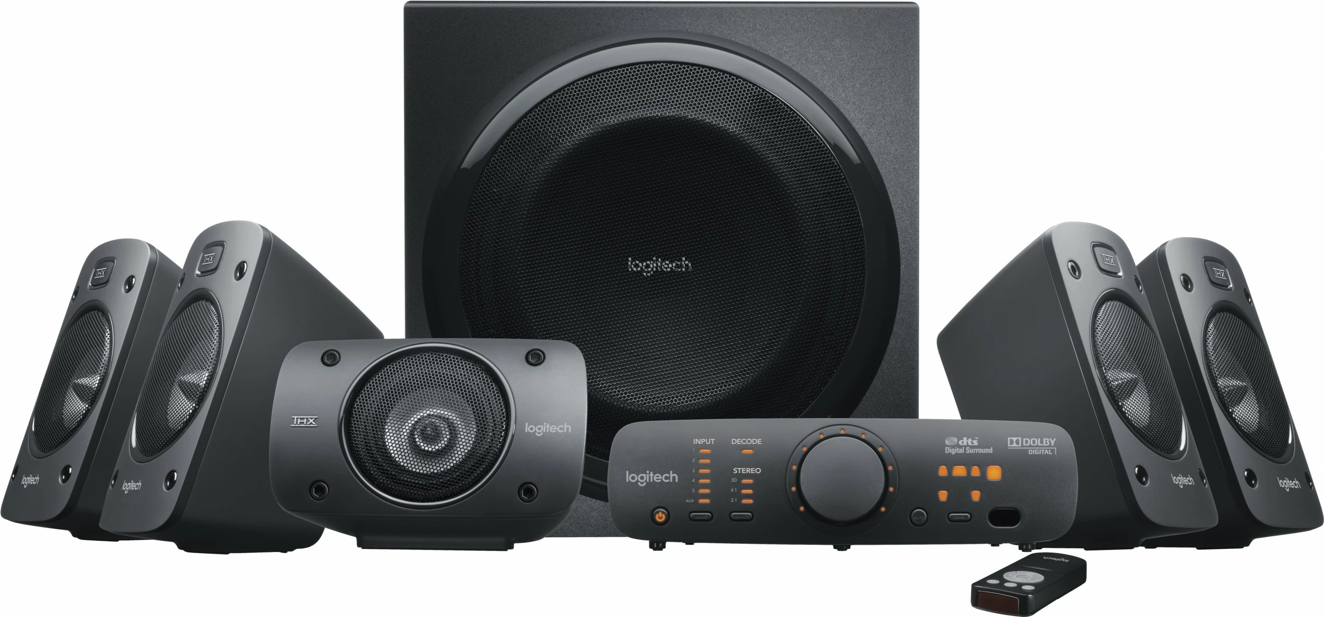 Altoparlantë surround sound Logitech Z906, 5.1 kanale, 500 W, 1000 W, IR, të zeza