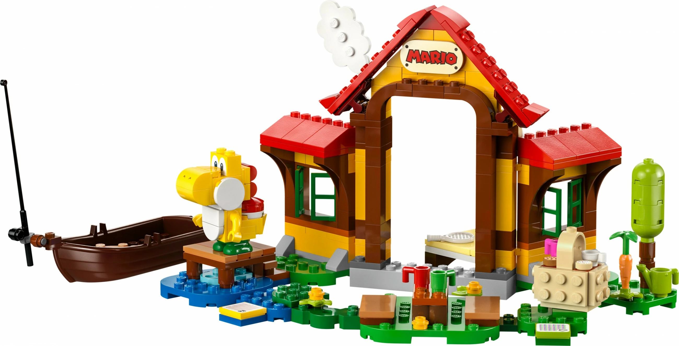 Set ndërtimi LEGO Super Mario, Picnic te Shtëpia e Marios, 259 copë, Multingjyrësh