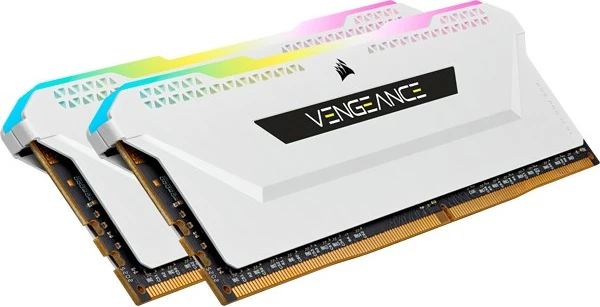 RAM Memorje Corsair Vengeance RGB 16GB (2x8GB) DDR4 3600MHz e bardhë