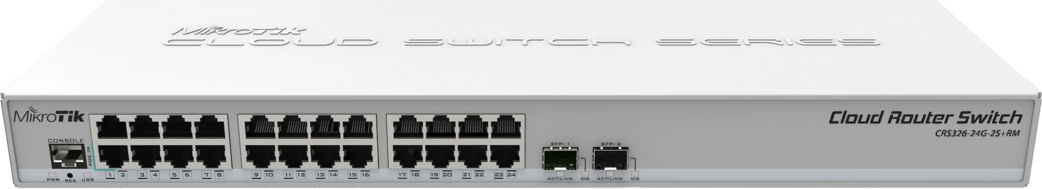 Switch MikroTik CRS326-24G-2S+RM, Managed, L2, Gigabit Ethernet (10/100/1000), Gri