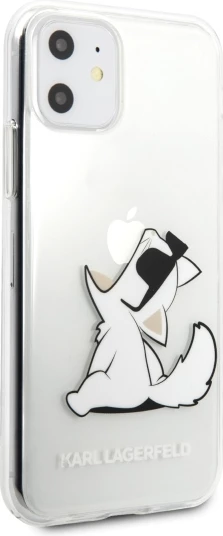 Mbështjellës Karl Lagerfeld Choupette Fun për iPhone 11/XR, Transparent