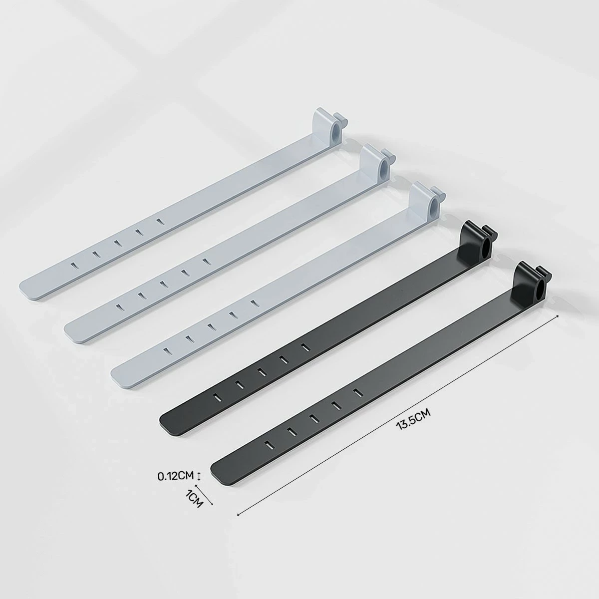 Set rripa silikoni për kabllo Unitek, 5 copë, të zi/gri