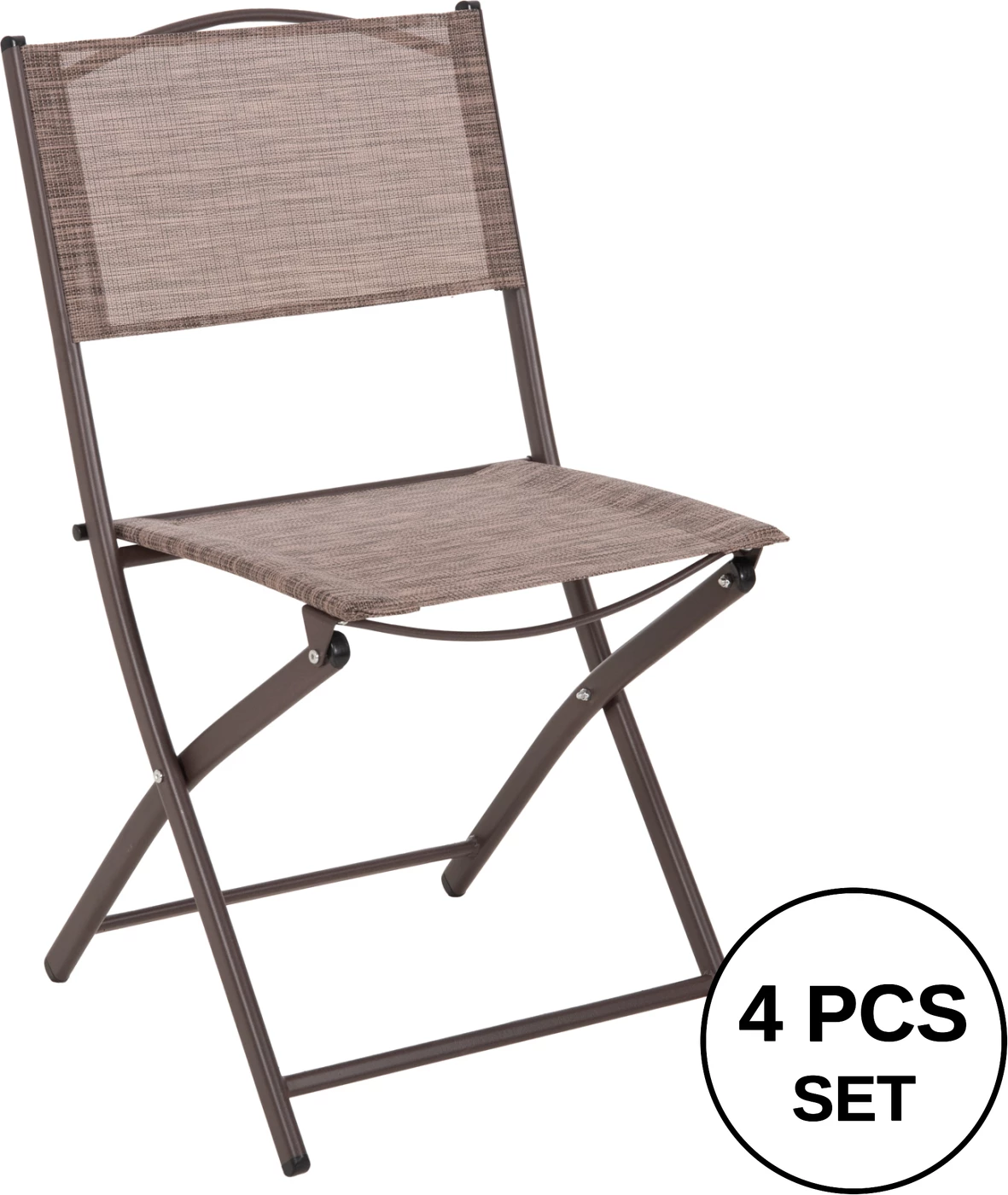 Karrige e palosshme për jashtë, MAG FH5971.02, metal ngjyrë kafe-tekstilen kafe, 45x51x81H cm., set prej 4 copë