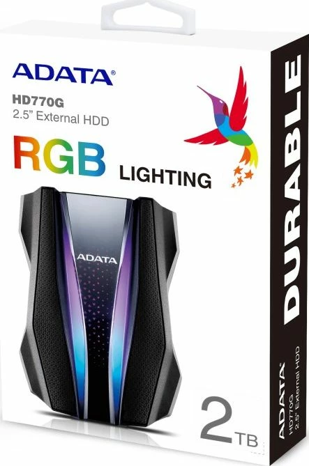Hard disk i jashtëm ADATA HD770G 2TB, i zi