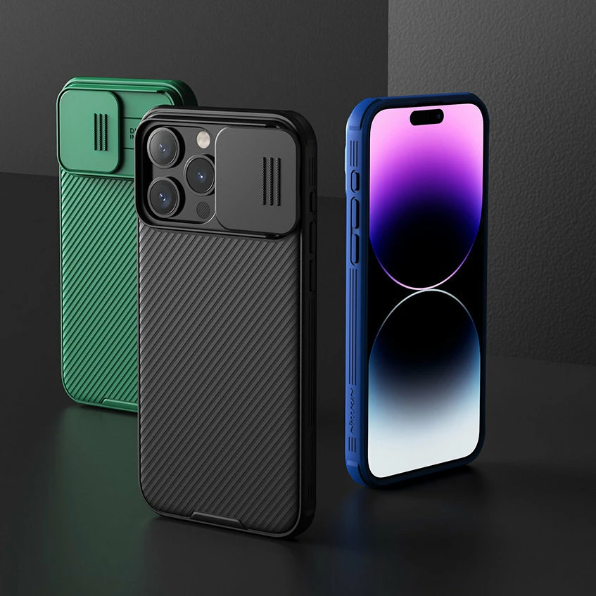 Mbështjellës Nillkin CamShield Pro Magnetic për iPhone 15 Plus, me mbrojtës kamere, Gjelbër