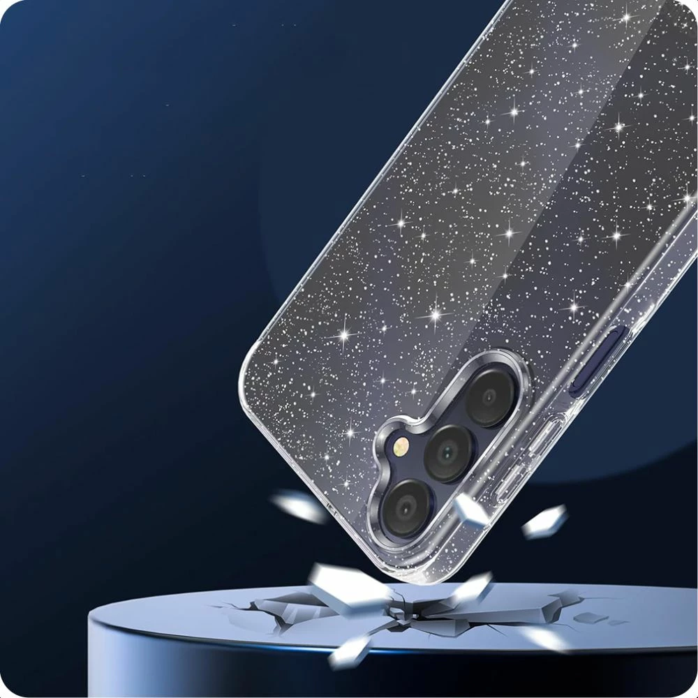 Mbështjellës Tech-Protect FlexAir për Samsung Galaxy A55 5G, Transparent-Glitter