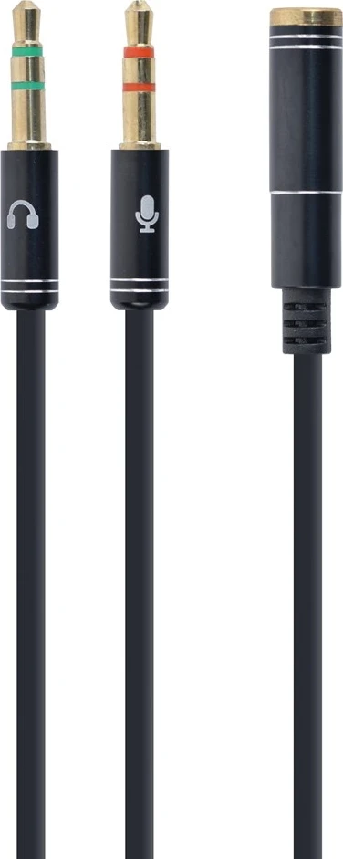 Kabllo Gembird Adapter audio stereo, 3.5mm, e zezë