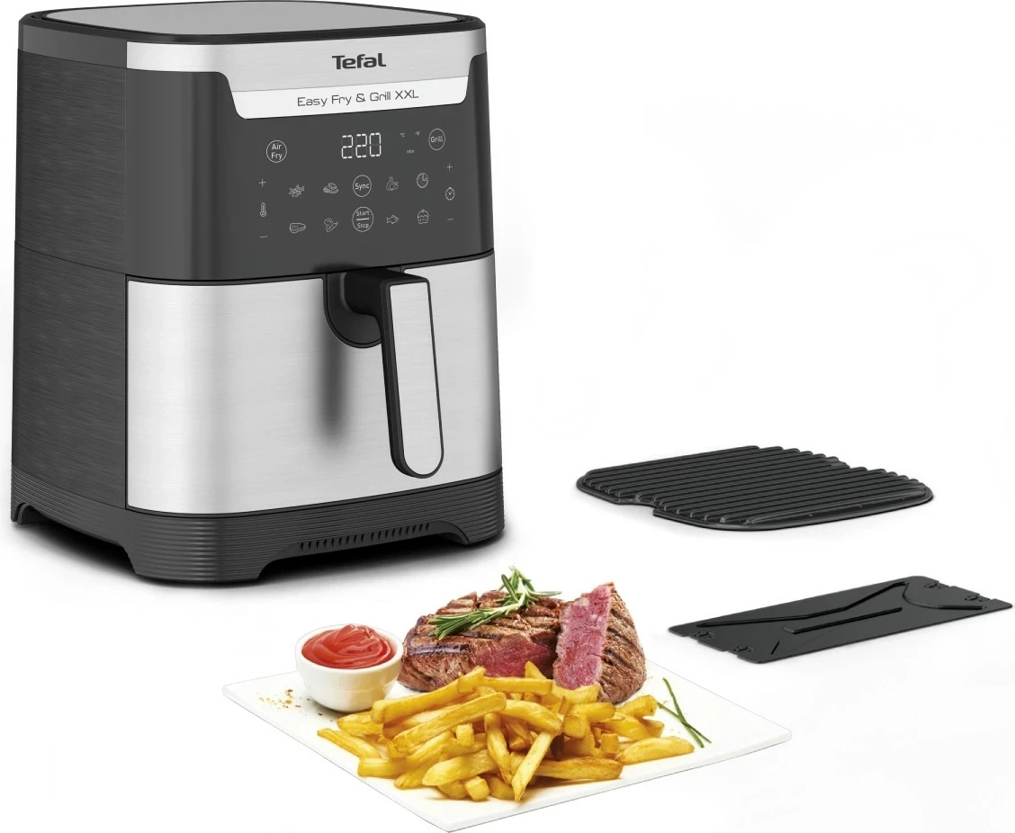 Frytkownica Tefal Easy Fry & Grill XXL, 6.5L, 1830W, e zezë-argjendtë
