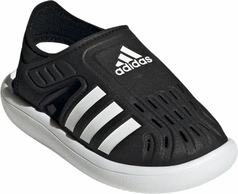 Sandale për fëmijë adidas, të bardha/ të zeza