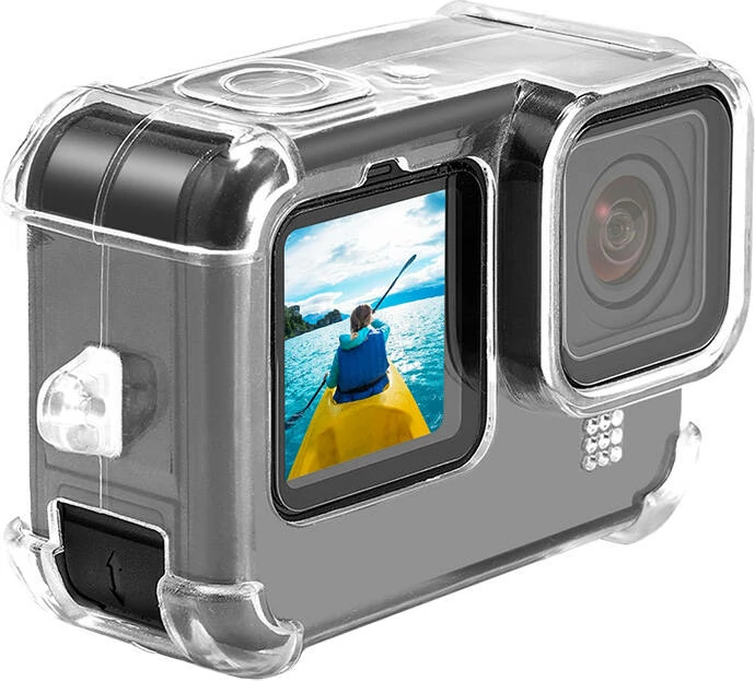 Mbështjellës Puluz PU932T për GoPro Hero 9/10/11 me kapak lente dhe rrip qafe, Transparent