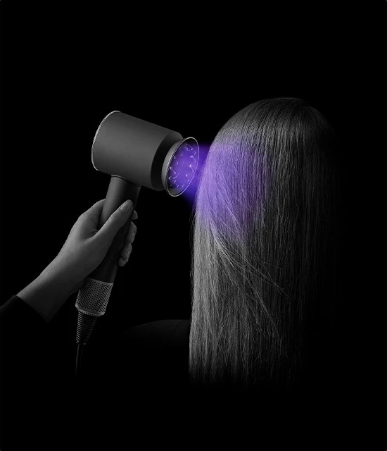 Tharëse flokësh Dyson Supersonic Nural, 1600 W, 13.3 l/s, Blu, Portokalli