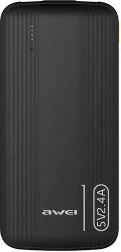 Powerbank AWEI P20K, 10000mAh, 2xUSB, e zezë