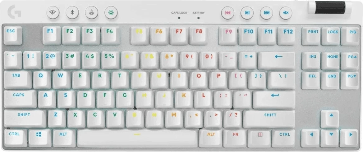 tastierë gaming Logitech G Pro X TKL Lightspeed 920-012148 US-Intl layout, pa numpad, e bardhë