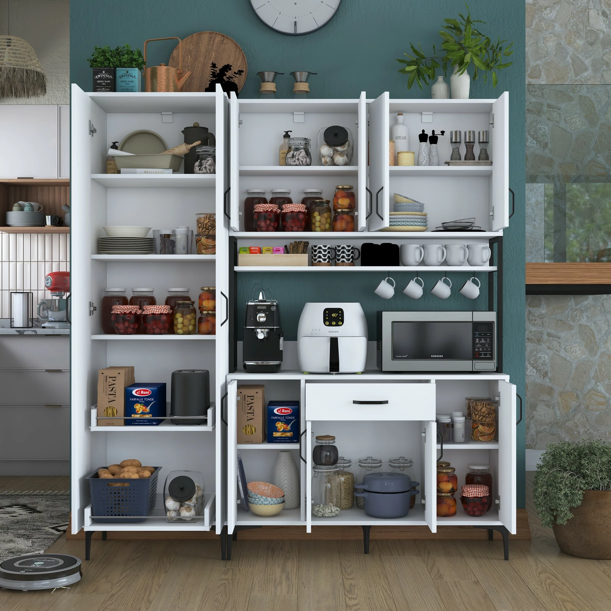 Dollap multifunksional Hanah Home, JE133 - 3054, i bardhë