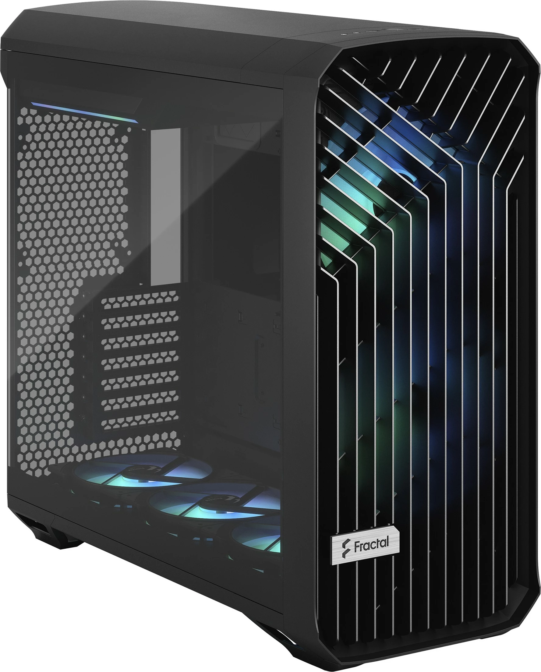 Kasë Fractal Design Torrent, Tower, PC, ATX, EATX, ITX, micro ATX, SSI CEB, Tempered glass, Gaming, e zezë