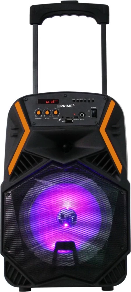 Boks portativ PRIME3 APS22 BLAZE me Bluetooth, karaoke, mikrofon pa tela, LED, zi/portokalli