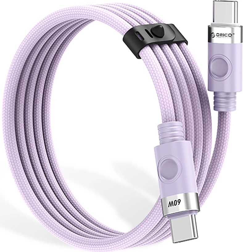 Kabllo USB-C në USB-C Orico CDX, 1m, 60W, 3A, vjollcë