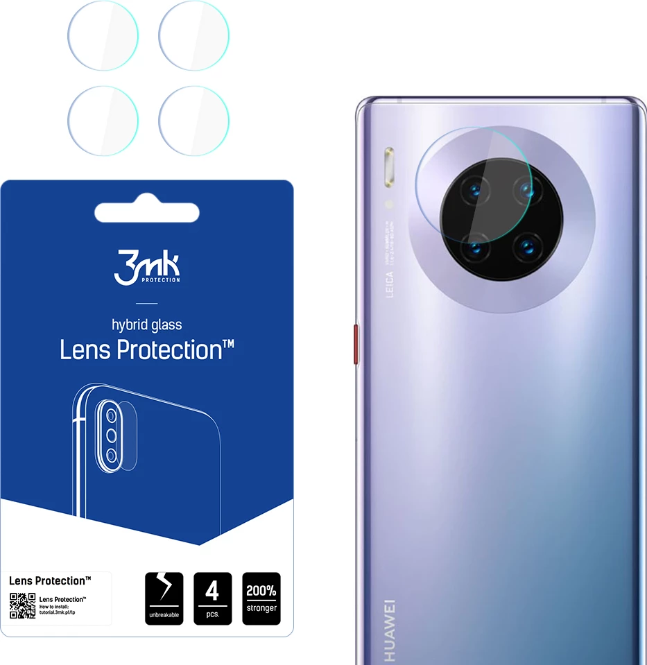 Mbrojtës xhami për kamerë 3mk Protection, për Huawei Mate 30 Pro 5G, 4 copë