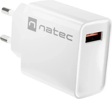 Karikues rrjeti NATEC Ribera USB-A 18W, i bardhë