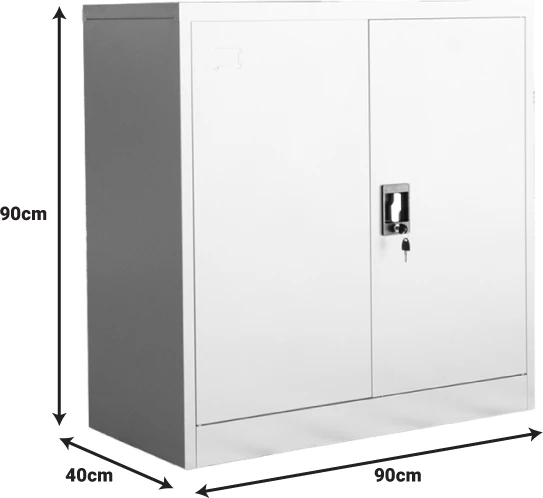 Dollap metalik Armon I, ngjyrë gri e çelët, 90x40x90cm
