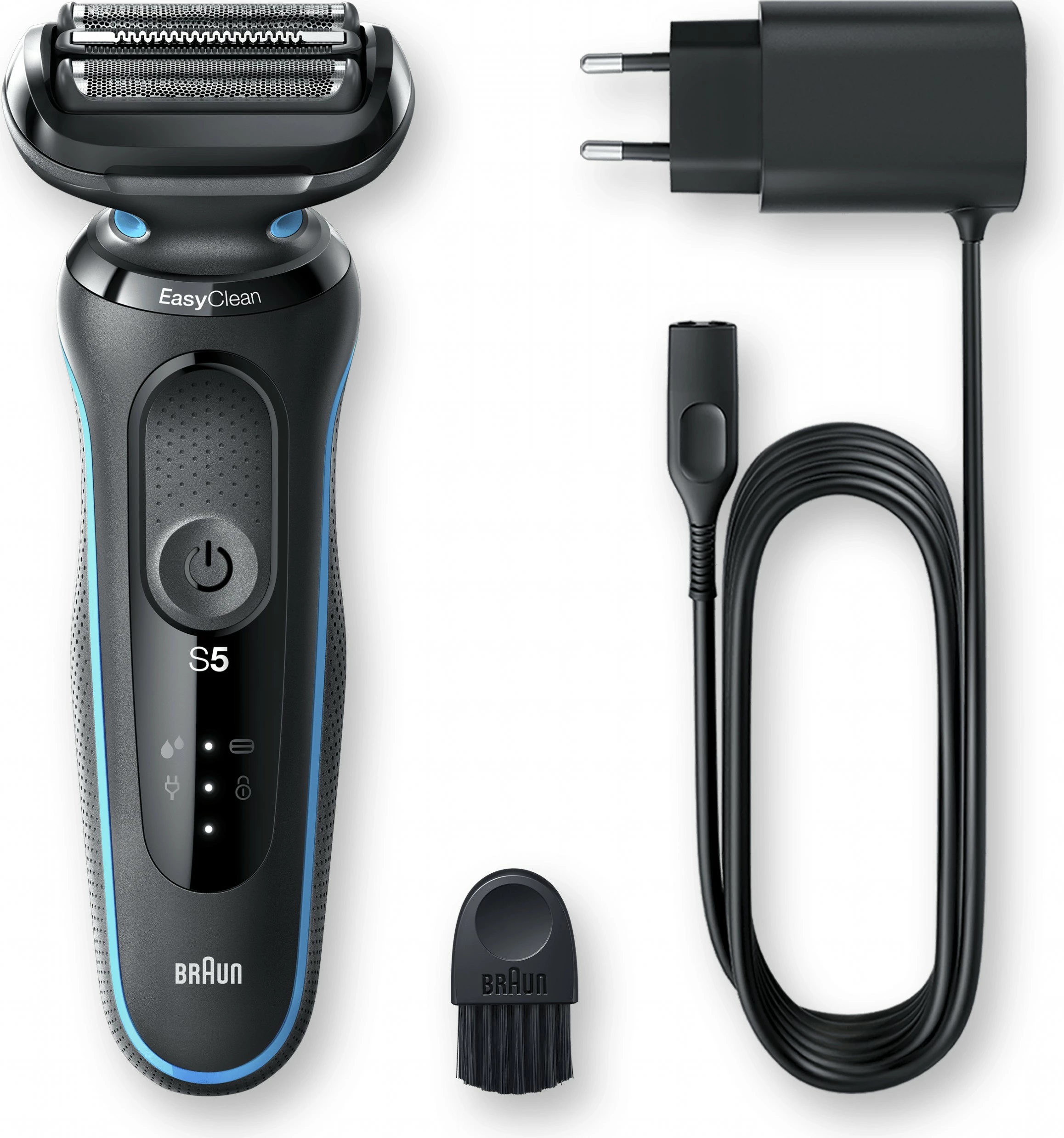 Makinë rroje Braun Series 5 50-M1000s, Foil shaver, LED, Bateri, Black, Blue