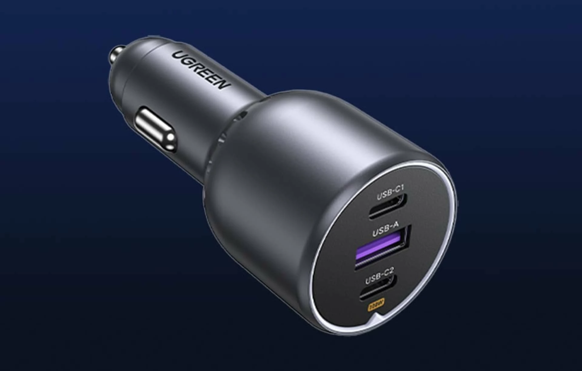 Karikues veture Ugreen EC705 130W, 2x USB-C + 1x USB-A, fast charging, i zi