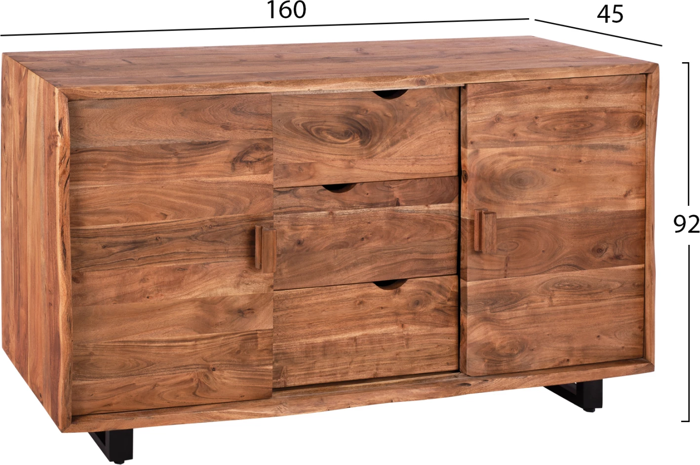 Bufe FH8184.11 Nicole prej druri akacie natyral 160x45x92