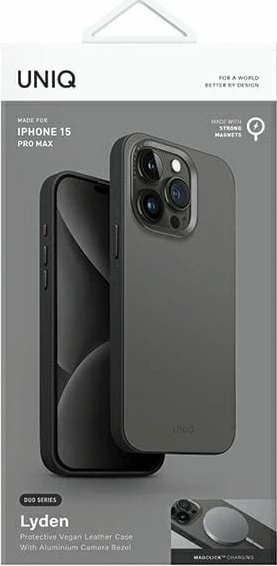 Mbështjellës Uniq Lyden DS për Apple iPhone 15 Pro Max, Magclick, plastik, blu-zi