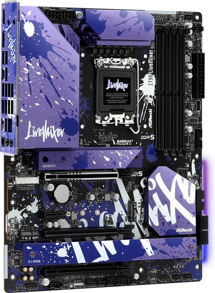 Pllakë amë ASRock Z790 LiveMixer, Intel, LGA 1700, DDR5, 128 GB, Vjollcë