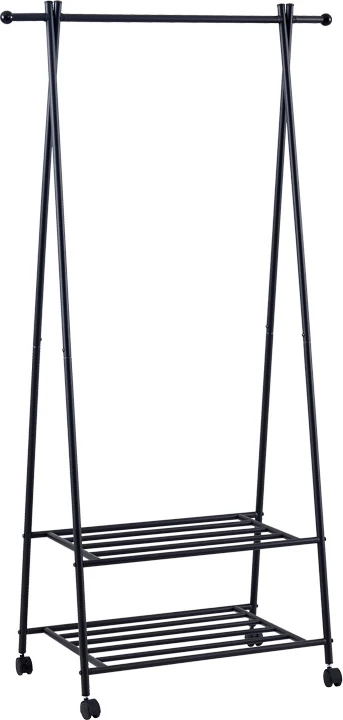 Mobilje hyrëse Pintu, metal i zi, 86x43x160cm