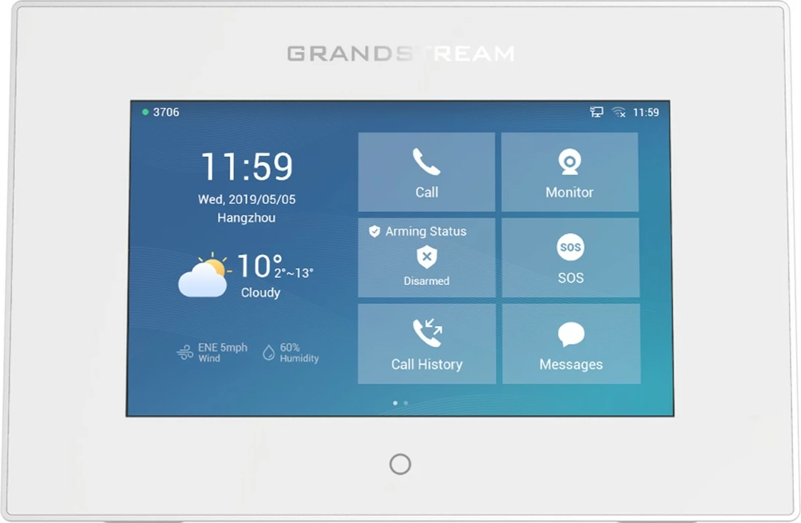 Interkom Grandstream GSC3570, 7", TFT, 1024 x 600 pixels, Kapacitiv