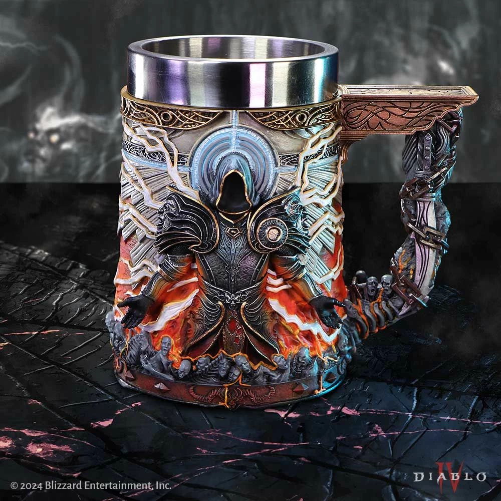 Filxhan koleksionist NEMESIS NOW Diablo IV Inarius, rezinë me liner çeliku inox i heqshëm, 15.5 cm, shumëngjyrësh