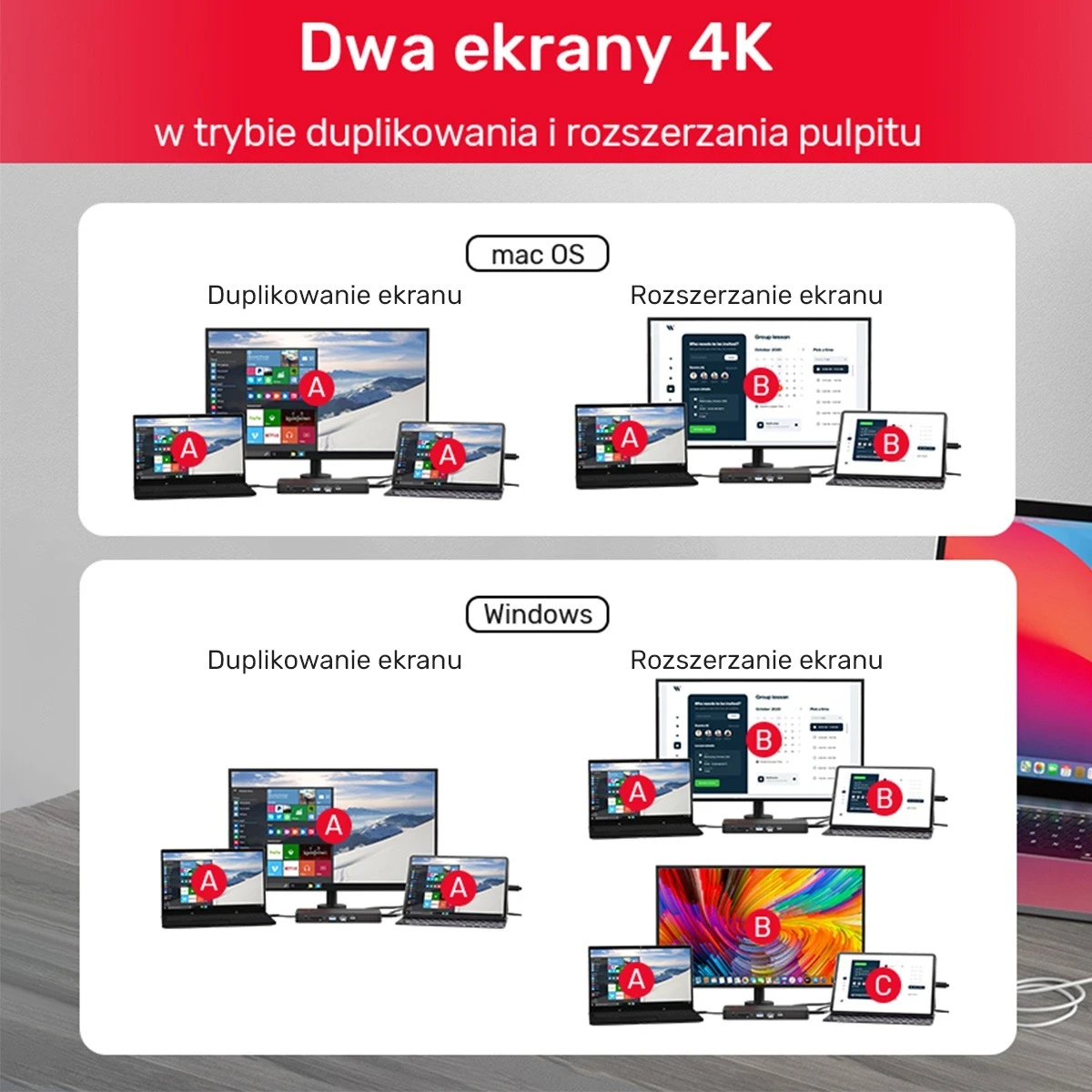 Stacion Dokimi Unitek 12 në 1, HDMI 8K, USB 4, 100 W, ngjyrë e zezë