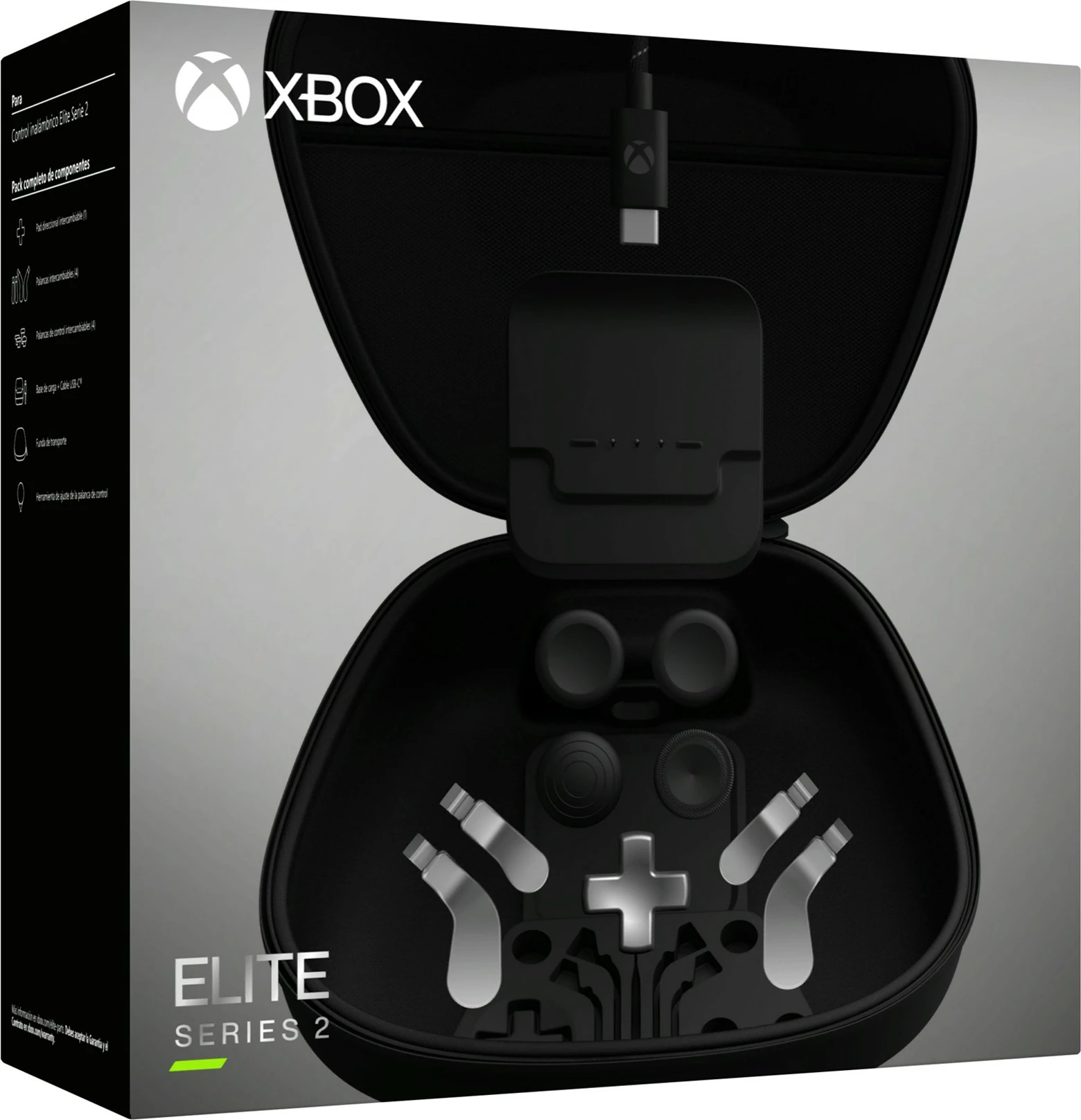 Kontroller për lojëra Microsoft Xbox Elite Series 2, PC, Xbox One, Ngjyrë e zezë, USB Type-C