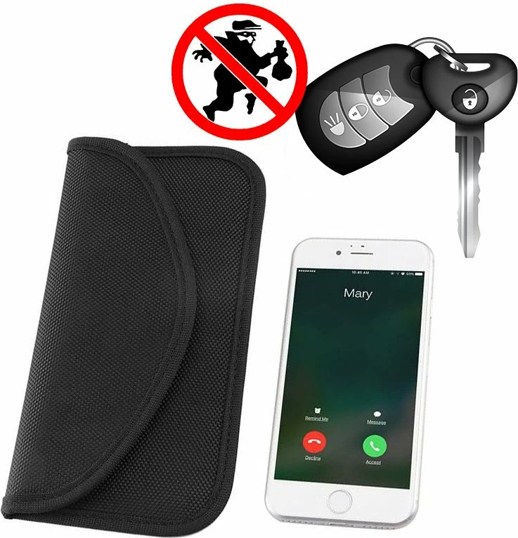 Mbështjellës anti-vjedhje Hurtel Faraday Box, 20x11cm, i zi