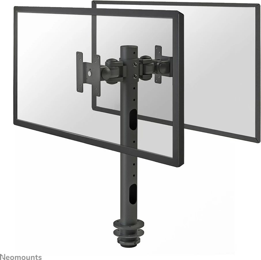 Krah monitori Newstar Neomounts FPMA-D050DBLACK, për 2 ekrane, rregullim lartësie, 10-30 inç, i zi