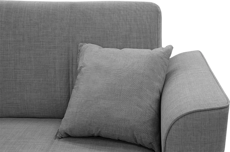 Divan dy vendesh që bëhet shtrat, Asma, ngjyrë gri, 156x76x85cm