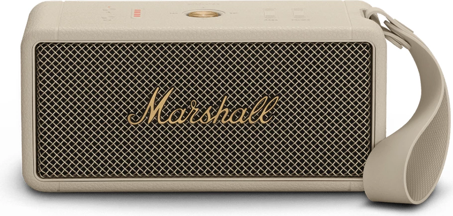 Altoparlant portativ Marshall Middleton II, 30+ orë bateri, Bluetooth 5.3, 360° stereo, IP67, powerbank, krem