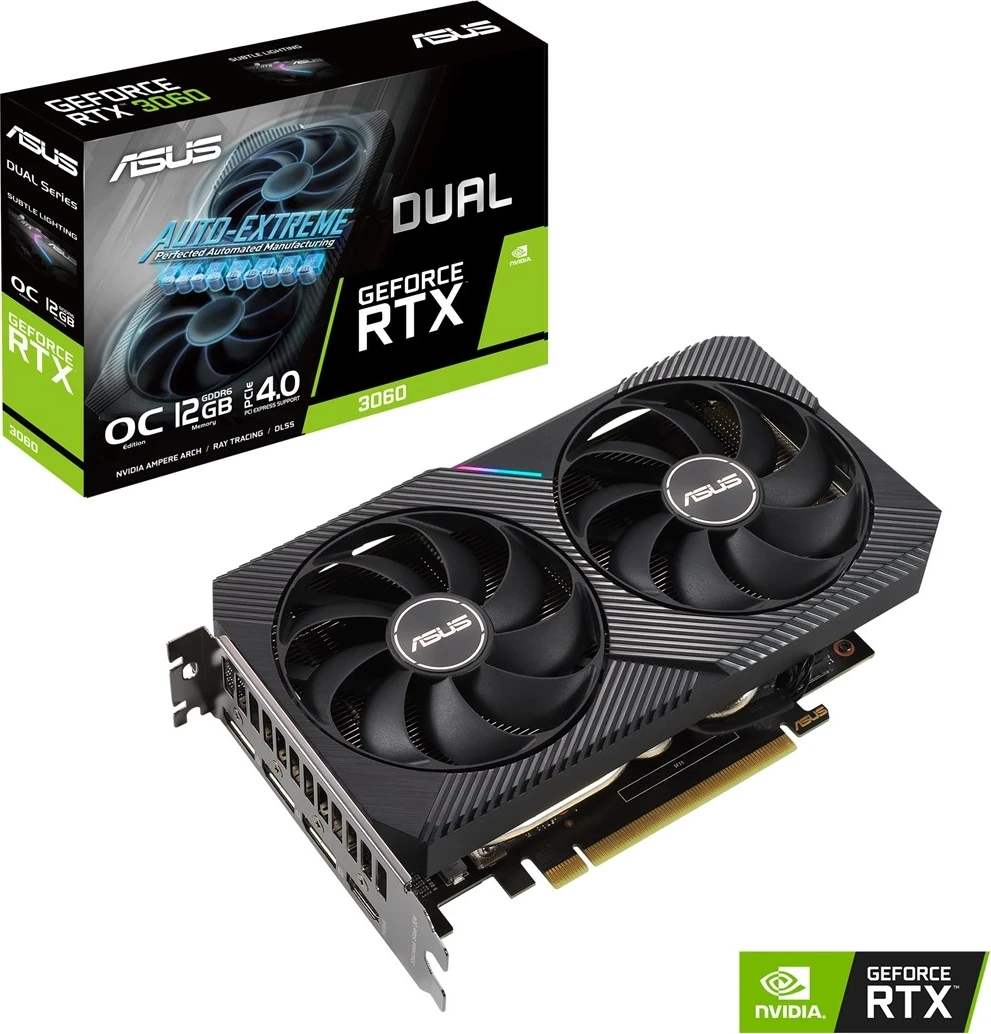Kartë grafike Asus Dual NVidia GeForce RTX 3060, 12GB GDDR6