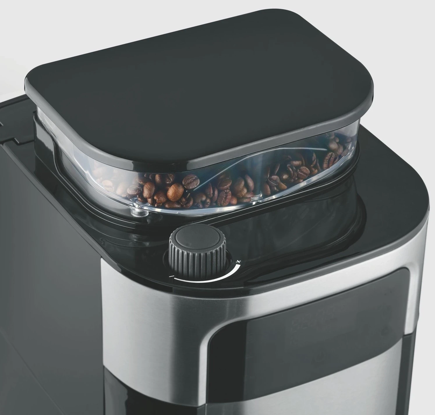 Makina për kafe Severin KA 4813, me kontroll prekës dhe ngjyrë zi-argjendtë