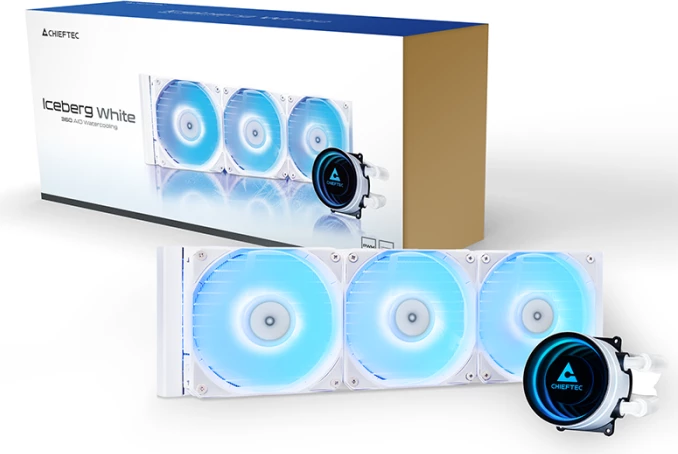 ftohës uji AIO për CPU, Chieftec Iceberg 360, CLC-360-RGB-W, radiator 360mm, A-RGB/PWM, 3x120mm, e bardhë