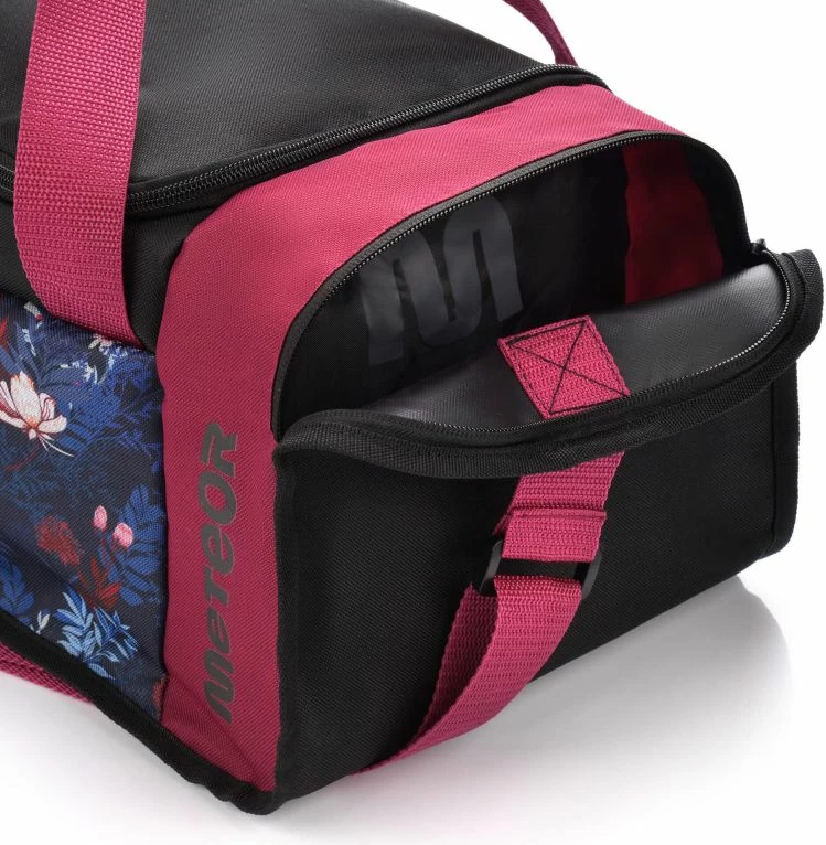 Çantë fitness Meteor, unisex, e zezë dhe e kuqe